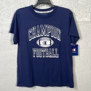 Champion Women's Varsity Classic Short-Sleeve T-Shirt - Blue medium
